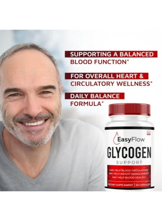 Easyflow (1 Pack) EasyFlow Glycogen – Easy Flow Capsule Cleaner, EasyFlow Pills, Advanced Formula for Overall Wellness, Easy Flow Glycogen Reviews, 60 Capsules - Image 2